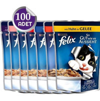 Felix Kısırlaştırılmış Karışık Yetişkin Kuru Kedi Maması 100x85 gr