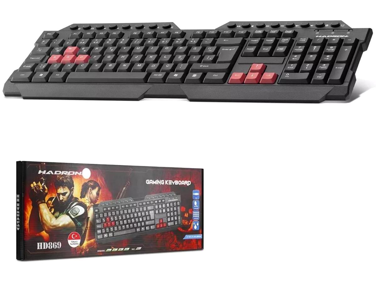 Hadron HD-869 Mecha-Membrane Switch Kablolu Siyah Gaming Klavye