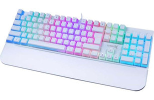 Turbox TR-MK10PD Q RGB Blue Switch Kablolu Beyaz Mekanik Gaming Klavye