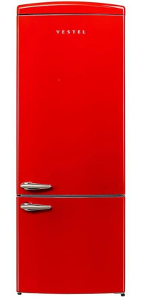 Vestel NFK52211 471 lt No Frost Retro Kırmızı Buzdolabı