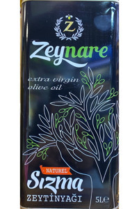 Zeynare Soğuk Sıkım Teneke Sızma Zeytinyağı 5 lt