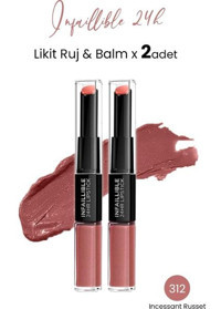 L'Oréal Paris 312 Incessant Russet Infaillible 24H Likit Ruj & Balm 2'li