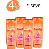 L'Oréal Paris Elseve Dream Long Uzun Ve Yıpranmış Saçlar İçin Onarıcı Bakım Şampuan 4x360 ml