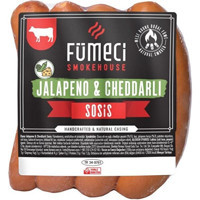 Fümeci Smokehouse Jalapeno Cheddarlı Dana Uzun Sosis 400 gr