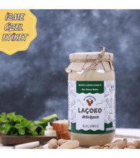 LAÇOKO 1kg Isme Özel Şekersiz,saf,katkısız,glutensiz,vegan,doğal Az Kavrulmuş(ÇİĞ) Fıstık Ezmesi