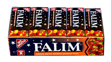 Falım Karışık Meyve Aromalı Şekersiz Sakız 5'li 20 Adet