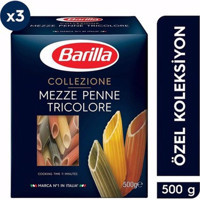 Barilla Mezze Penne Tricolore Makarna 3x500 gr