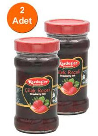 Kardeşler Cam Kavanoz Çilek Reçeli 2x380 gr