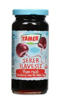 Tamek Şeker İlavesiz Vişne Reçeli 290 gr