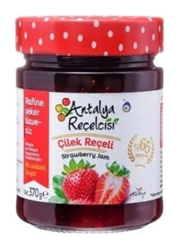 Antalya Reçelcisi Rafine Şeker İlavesiz Çilek Reçeli 370 gr