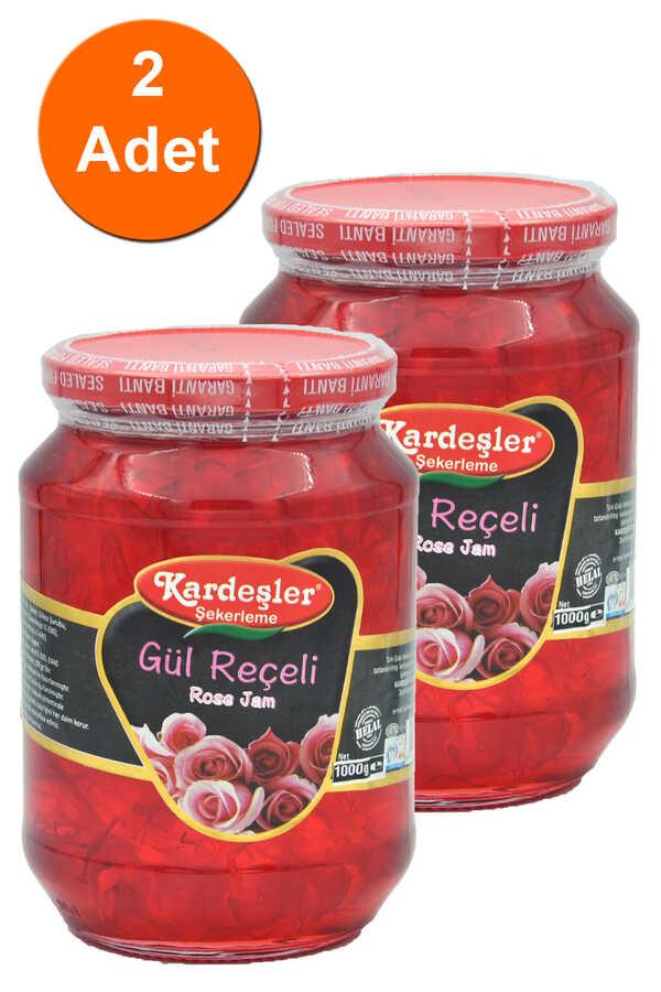Kardeşler Cam Kavanoz Gül Reçeli 2x1000 gr