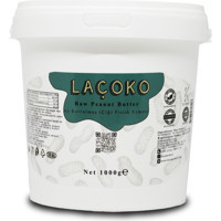 Laçoko Kova Şekersiz Katkısız Glutensiz Vegan Az Kavrulmuş Yer Fıstığı Ezmesi 1 kg