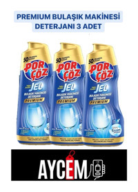 Porçöz Premium Hepsi 1 Arada Jel Bulaşık Makinesi Deterjanı 3x900 ml
