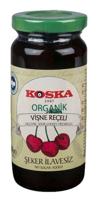 Koska Şeker İlavesiz Organik Vişne Reçeli 300 gr