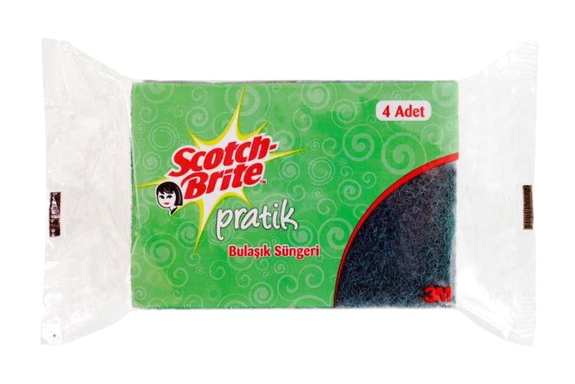 Scotch Brite Yeşil Bulaşık Süngeri 4'lü