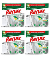 Renax Hepsi 1 Arada Tablet Bulaşık Makinesi Deterjanı 4x10 Adet