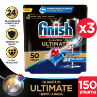 Finish Quantum Ultimate Hepsi 1 Arada Tablet Bulaşık Makinesi Deterjanı 3x50 Adet