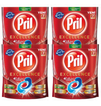Pril Excellence 4'ü 1 Arada Tablet Bulaşık Makinesi Deterjanı 4x22 Adet