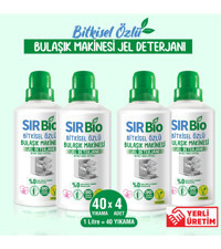 Sır Bio Bitkisel Özlü Jel Bulaşık Makinesi Deterjanı 4 x 1000 ml