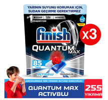 Finish Quantum Max Tablet Bulaşık Makinesi Deterjanı 3x85 Adet