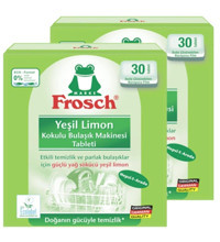 Frosch Yeşil Limon Kokulu Tablet Bulaşık Makinesi Deterjanı 2x30 Adet