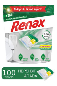 Renax Hepsi 1 Arada Tablet Bulaşık Makinesi Deterjanı 100 Adet