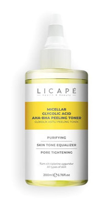 Licape Micellar Glikolik Asitli Aha Bha Peeling Yüz Toniği 200 ml