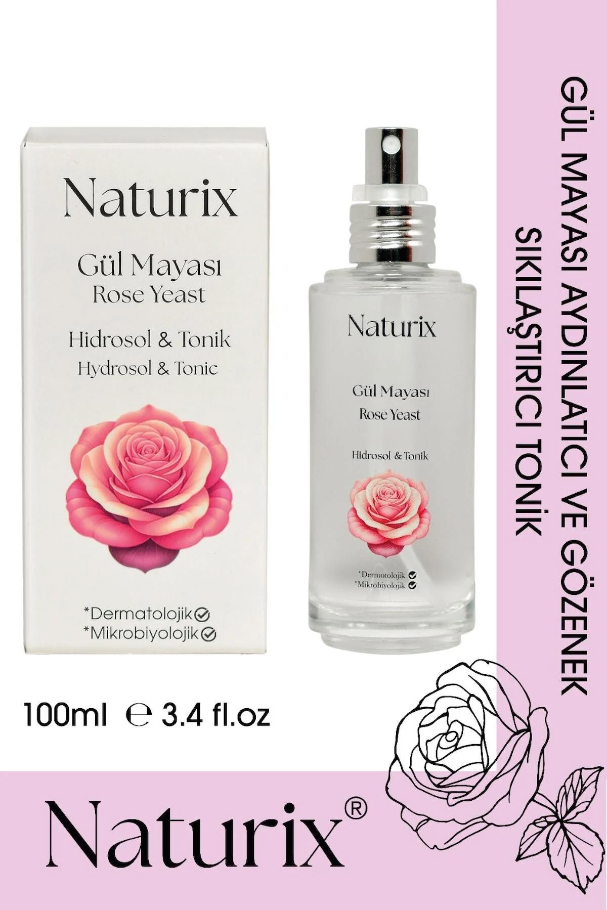 Naturix Gül Mayası Aydınlatıcı ve Gözenek Sıkılaştırıcı Yüz Toniği 100 ml