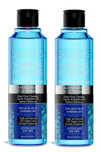 Solaris Yağlı ve Karma Ciltler İçin Siyah Nokta Karşıtı Yüz Toniği 2x200 ml