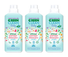 Green Clean Bitkisel 3x1000 ml Sıvı Çamaşır Deterjanı