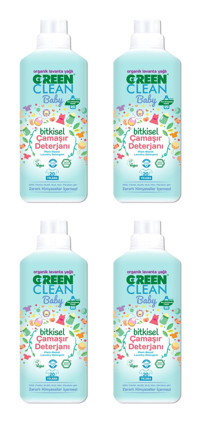 Green Clean Organik Lavanta Yağlı Baby Bitkisel 4x1000 ml Sıvı Çamaşır Deterjanı