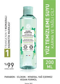 Yves Rocher Pure Menthe Karma ve Yağlı Ciltler İçin Yüz Temizleme Losyonu 200 ml