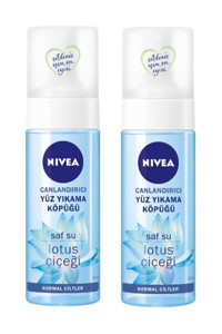 Nivea Canlandırıcı Saf Su Lotus Çiçeği Normal Ciltler İçin Yüz Yıkama Köpüğü 2x150 ml