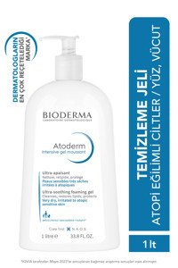 Bioderma Atoderm Intensive Foaming Onarıcı Kuru Ciltler İçin Yüz Temizleme Jeli 1 lt