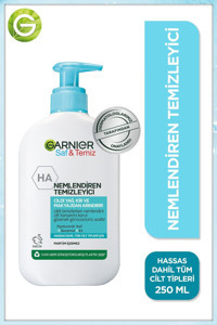 Garnier Saf & Temiz Hyaluronik Asit Seramid Kil Nemlendirenci Yüz Temizleme Jeli 250 ml