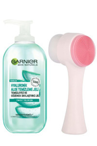 Garnier Hyaluronik AloeVera Yüz Temizleme Jeli 200 ml + Cilt Temizleme Fırçası