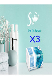 Sofia 2 Katlı 3'lü Z Katlama El ve Yüz Havlusu