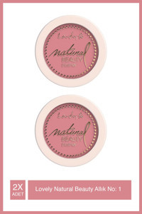 Lovely 1 Natural Beauty Işıltılı Mineralli Toz Allık 2 Adet