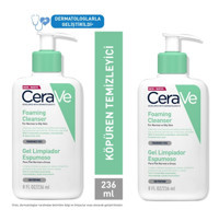 Cerave Nemlendirici Yağlı Ciltler İçin Yüz Temizleyici Köpük 2x236 ml