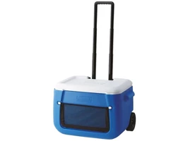 Coleman Poly-Lite Wheeled Mesh 50 Qt Tekerlekli Soğutucu Buzluk 47.3 Lt-Mavi-Beyaz