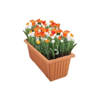 Ayaklı Balkon Saksısı Kahve 105lt