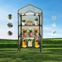 Gardener 16030 3 Katlı Tekerlekli Portatif Şeffaf Bahçe Serası - 69 Cm X 49 Cm X 125 Cm