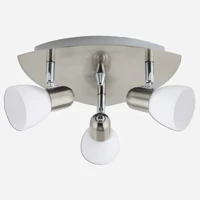 Eglo Enea 40 W Ledli E14 Duy Sıvaüstü Spot 3 Adet Gümüş