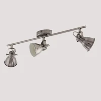 Eglo Seras 3 W Ledli GU10 Duy Kare Sıvaüstü Spot 3 Adet Gümüş