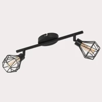 Eglo Zapata 2'li Led Spot Siyah