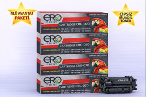 Canon CRG-070 Çipsiz Muadil Toner - 3000 Sayfalık - 4'lü Avantaj Paket
