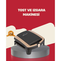 Zero Land Nrzsnt Tost Makinesi Yapışmaz Plaka 1500 Watt Güçlü Performans - Çok Renkli