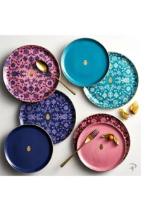 Porland Glamorous Düz Tabak Seti 20 Cm 4'Lü