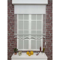 Stil Perde Çift Mekanizmalı Tül ( Beyaz - Etek Dilimli ) ve Stor Perde ( Beyaz - Etek Dilimsiz ) - 160 x 300 cm