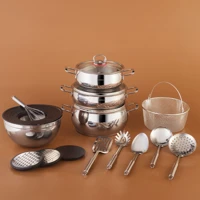 Karaca Karıştır-Pişir-Sakla 18 Parça Çelik Tencere Seti